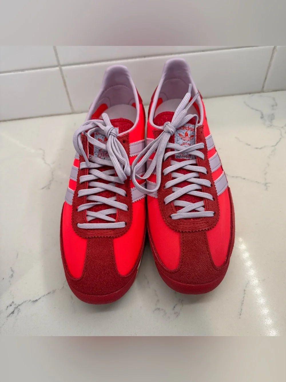 adidas SL 72 OG Low Runner athletic shoe - Red & Lavender women’s sneaker
